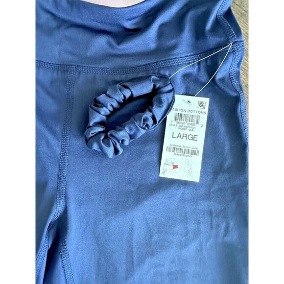 ID Ideology Big Girls Stretchy Leggings  Spliced Color block Indigo Sea 14 large - Picture 2 of 4